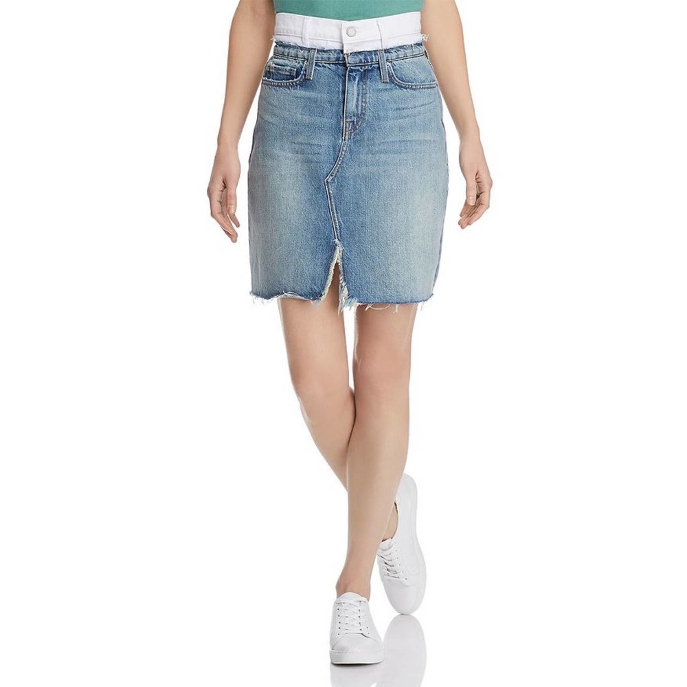 Hudson Lulu Skirt In White Charger Size 28